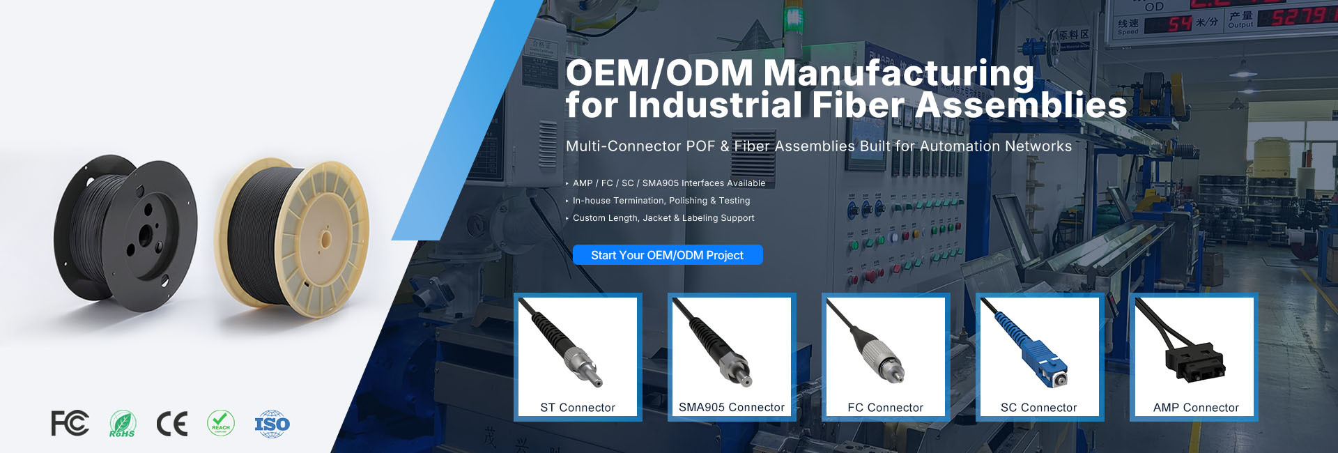 Qualité Câble de correction de fibre de MTP MPO Usine