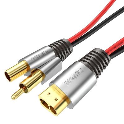 Câble audio optique TOSLINK plaqué or résistant à la corrosion avec 2 conducteurs et disponibilité OEM