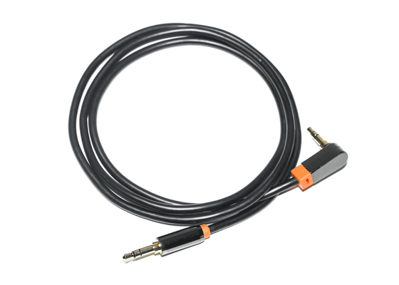 Noir 0,92 mètres de câble audio optique de Digital, câble de haut-parleur de voiture de PVC en métal de 3.5mm