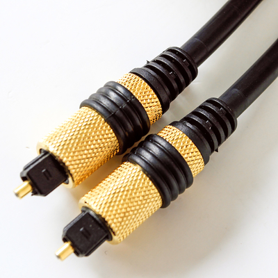 acheter Toslink câble à fibres optiques Audio numérique PVC plaqué coquille dorée prise en métal jaune pour Home cinéma CD TV online manufacture