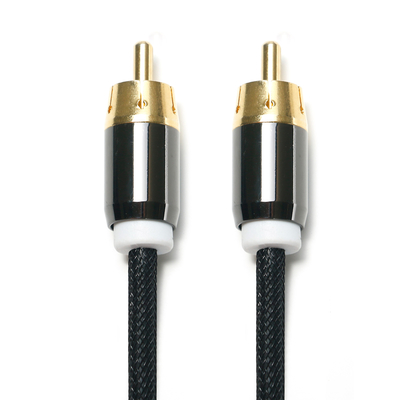 acheter Câble Audio numérique RCA 3.5MM 2/1 Port doré plaqué par corde en tricot pour l'audio de voiture de barre de son online manufacture