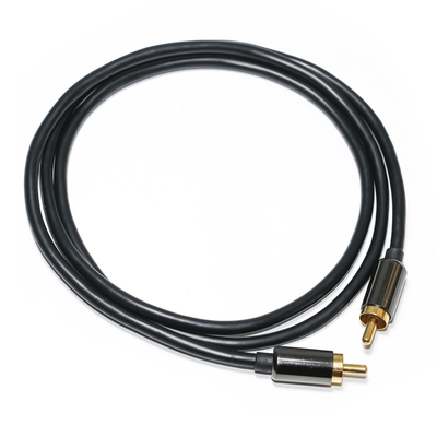 acheter Câble Audio numérique RCA sortie 3.5mm 1/1 Double plaque mâle métal noir PVC alliage d'aluminium 1.2M pour barre de son Audio de voiture online manufacture