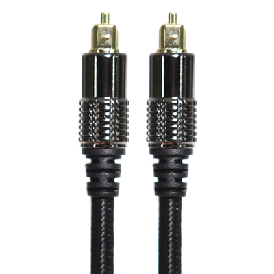 acheter Câble Audio optique TOSLINK OD5.0 Blakc Knite corde plaqué alliage coque or Interface 0.8M 1.2M pour barre de son Home cinéma online manufacture