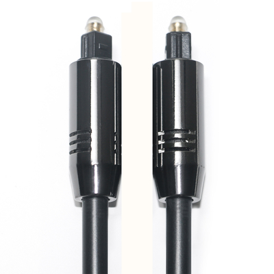acheter Câble Audio Optique Toslink OD5.0 Noir Alliage D'aluminium Optique PVC plaqué or Ports Coût Performance Pour Barre De Son À La Maison online manufacture