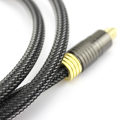 acheter Factory Outlet Premium Digital Optical Audio Toslink 24K Plaqué Or Corde Tricotée 1.2M online manufacture