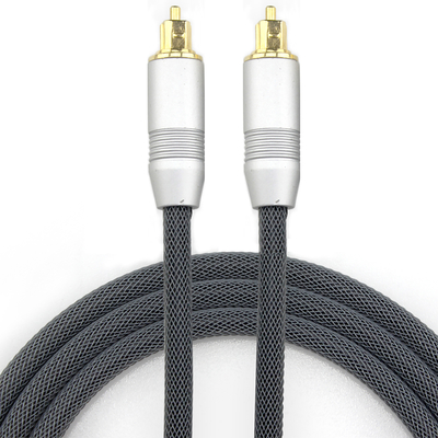 acheter [Sortie d'usine] Toslink Plaqué Or Argent Port Corde Tricotée Pour Audiophile HiFi Subwoofer Haut-Parleur 1.2M 2M online manufacture