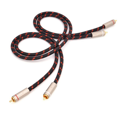 acheter Câble audio numérique ROHS RCA SPDIF 3,5 mm plaqué or avec texture tricotée corde 5.1 online manufacture