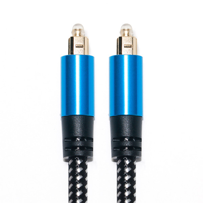 acheter Câble audio Toslink Câble à fibre optique numérique bleu Câble Toslink Coque métallique en alliage d'aluminium Tresse en nylon online manufacture