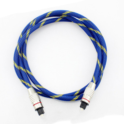 acheter Mâle audio optique de câble de Digital à la corde bleue 5,1 de Knited plaquée par or masculin pour Home Theater Soundbar online manufacture