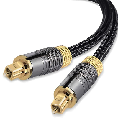 acheter Cable Toslink plaqué en or 24K 1m 2m 3m 5m 7.5m 10m Cable optique à fibre audio numérique Toslink Cable optique mâle à mâle online manufacture