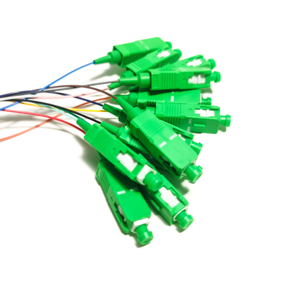SC APC 12core Fanout Fiber Optique Pigtail SM Simplex 1.5 M Fiber Optique Pigtail/planaire Lightwave Circuit splitter