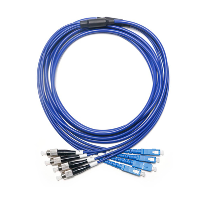Cordon de brassage à fibres optiques FC SC multi-cœur 4-4 pour caméra de surveillance câblage intérieur de salle informatique 3M 5M 8M