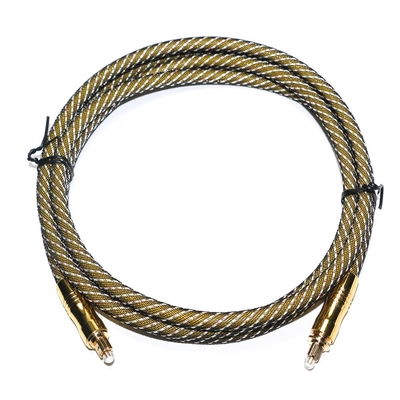 Câble Audio optique TOSLINK OD 7.0 filet tressé en Nylon 4K Ports plaqués or son HiFi pour amplificateur de caisson de basses Audiophile