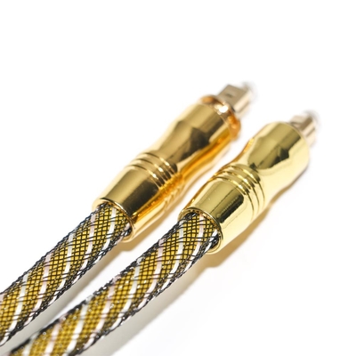 Câble Audio optique TOSLINK OD 7.0 filet tressé en Nylon 4K Ports plaqués or son HiFi pour amplificateur de caisson de basses Audiophile