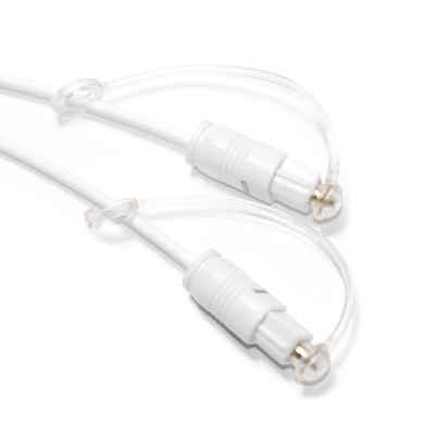 Sortie d'usine câble Audio optique numérique blanc Toslink SPDIF Ultra-mince pour la maison barre de son Mini CD