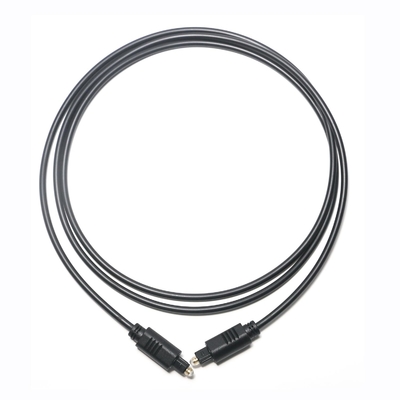 Câble à fibre optique noir Toslink OD4.0 Injection carrée en PVC Port plaqué or 1M 1.5M 3M pour lecteur de CD Soundbar