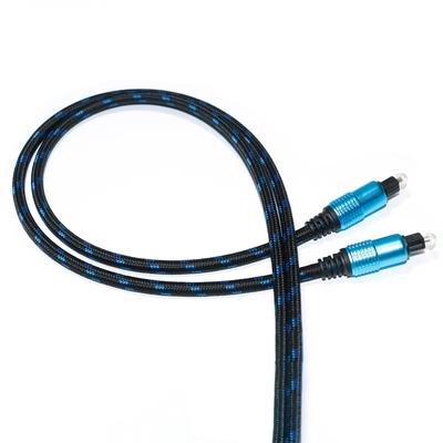 TOSLINK câble numérique Audio optique plaqué rond Ject corde tricotée son Hifi pour Home cinéma 1.8M 2M