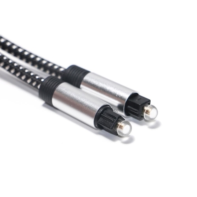 Toslink câble Audio numérique optique câble SPDIF corde tricotée Port de coque plaqué pour lecteur CD Home cinéma barre de son