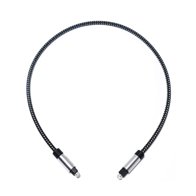 Toslink câble Audio numérique optique câble SPDIF corde tricotée Port de coque plaqué pour lecteur CD Home cinéma barre de son