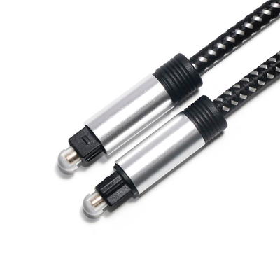 Toslink câble Audio numérique optique câble SPDIF corde tricotée Port de coque plaqué pour lecteur CD Home cinéma barre de son