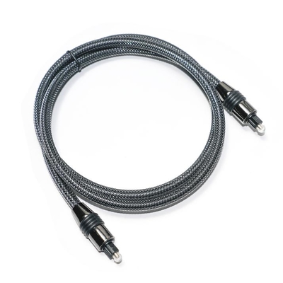 Sortie d'usine tout nouveau câble numérique Audio Toslink en Nylon tressé OD4.0 connecteur plaqué or en métal