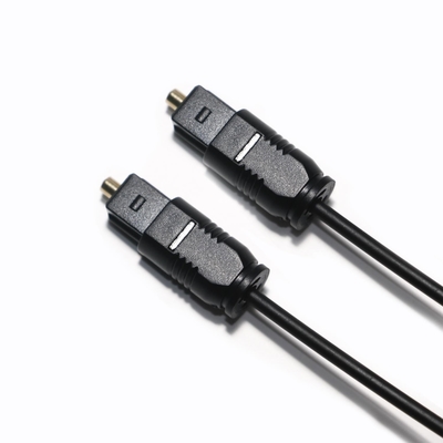 Sortie d'usine câble audio optique Toslink PMMA PVC noir avec capuchon anti-poussière extra fin pour barre de son