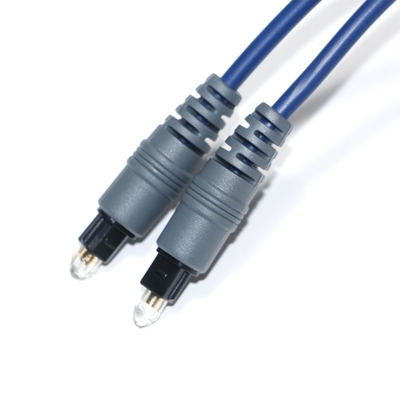 Toslink Audio fibre optique câble bleu Spdif plastique carré Soket 1.0mm PMMA 1M 2M pour TV lecteur CD