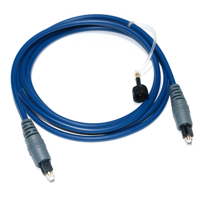 Toslink Audio fibre optique câble bleu Spdif plastique carré Soket 1.0mm PMMA 1M 2M pour TV lecteur CD