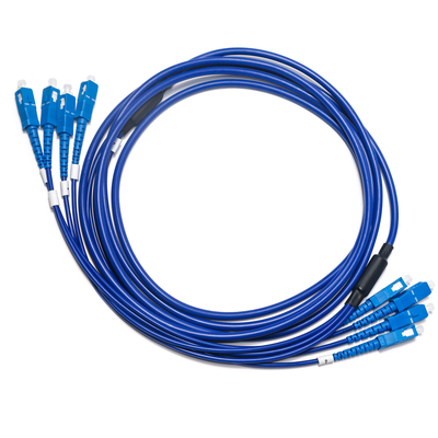 1310/1550nm bleu SC/SC 4-4 cordon de raccordement optique monocœur à quatre modes OM3 pour caméra de surveillance 3M 5M 8M 15M