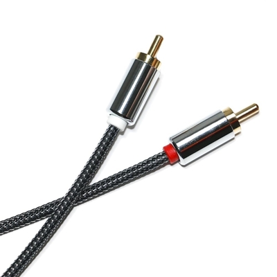 RCA Audio numérique de qualité supérieure SPDIF 3.5mm tricoté en alliage d'aluminium en Nylon mâle à mâle pour VCD DVD TV barre de son