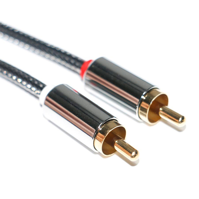 RCA Audio numérique de qualité supérieure SPDIF 3.5mm tricoté en alliage d'aluminium en Nylon mâle à mâle pour VCD DVD TV barre de son