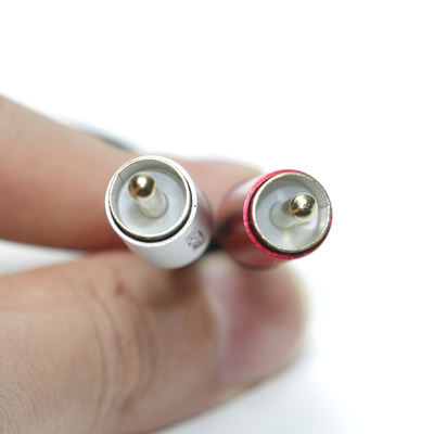 Câble Audio numérique 3.5MM 2/1 connecteur doré en alliage d'aluminium plaqué rouge blanc PVC noir pour Audio de voiture
