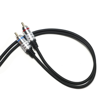Usine oulet RCA 3.5 MM Câble Audio Rouge Bleu Jante PCV Couverture Plaqué Alliage Pour CD TV Soundbar