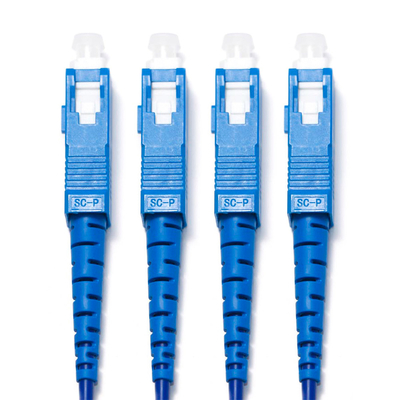 SC LC Cordon de brassage fibre optique Multimode Dual-Core OM3 4/4 10G pour Survailiance WLAN LAN