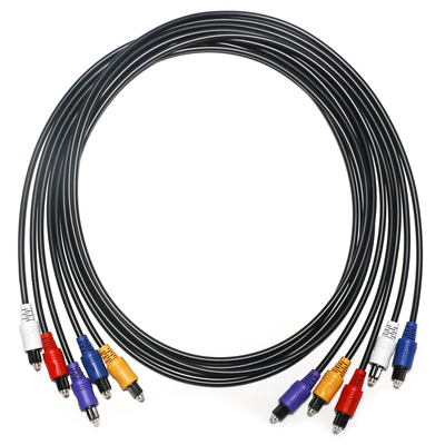 Connecteur en plastique de couleur du câble audio numérique optique de câble de RCA 1.5m - 5m pour le lecteur de CD de DVD