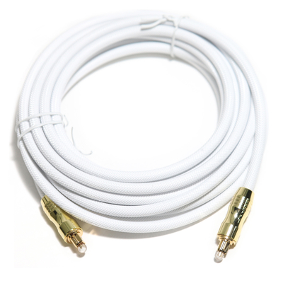 Toslink câble à fibres optiques Audio numérique OD5.0 corde tricotée plaqué or coque 1.2M pour parler extérieur Audiophile