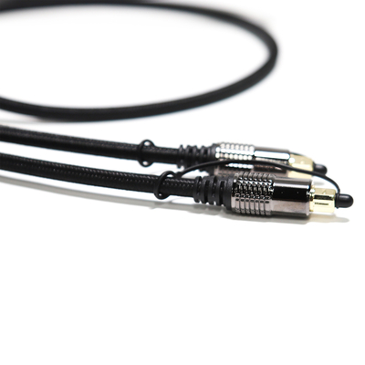 Câble Audio optique TOSLINK OD5.0 Blakc Knite corde plaqué alliage coque or Interface 0.8M 1.2M pour barre de son Home cinéma