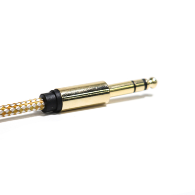 Guita String RCA Audio Cable 6.35MM Corde Tricotée Fine Metal Interface 0.8M