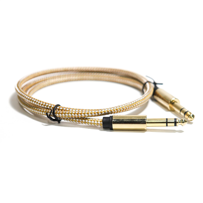 Guita String RCA Audio Cable 6.35MM Corde Tricotée Fine Metal Interface 0.8M