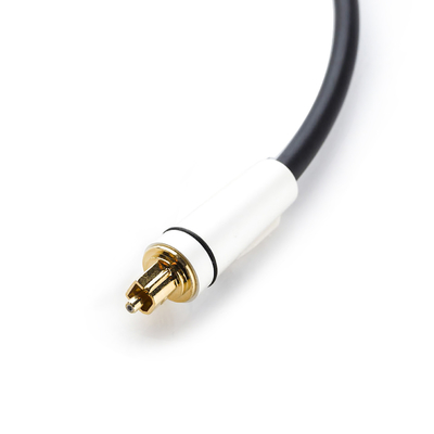 Câble extérieur de Rca de Toslink d'orateur de TV avec le connecteur 24K plaqué par or