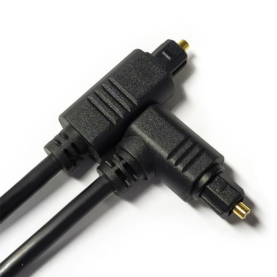 prise de courant Toslink câble Audio numérique noir OD4.0 Interface carrée 90 ° 0.5M pour mini barre de son lecteur