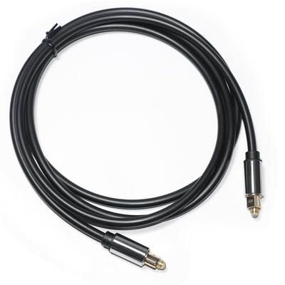 Câble Audio optique numérique Toslink OD5.0 câble d'interface carré en alliage d'aluminium plaqué pour subwoofer 1.2M