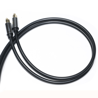 Câble Audio optique numérique Toslink OD5.0 câble d'interface carré en alliage d'aluminium plaqué pour subwoofer 1.2M