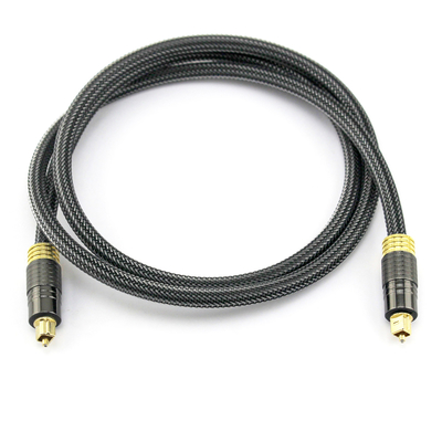 Factory Outlet Premium Digital Optical Audio Toslink 24K Plaqué Or Corde Tricotée 1.2M