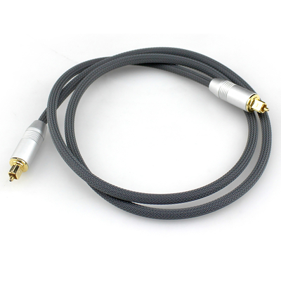 [Sortie d'usine] Toslink Plaqué Or Argent Port Corde Tricotée Pour Audiophile HiFi Subwoofer Haut-Parleur 1.2M 2M