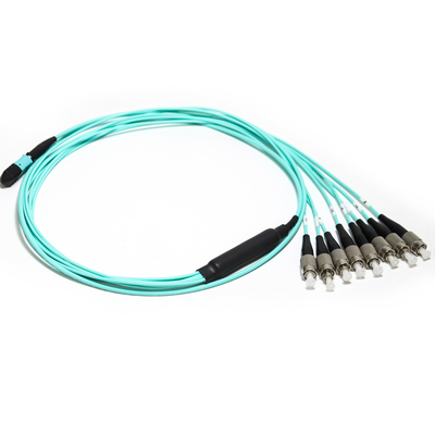 Connecteur hybride bleu du câble FC/MPO 8/1 12C de tronc de MTP/MPO pour l'essai d'équipement