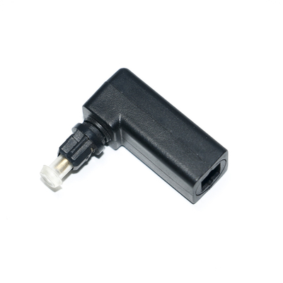 Toslink femelle vers Toslink mâle optique 90 degrés Angle droit câble Audio adaptateur stéréo Audio convertisseur 360 tourne