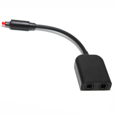 Digital Toslink Fiber Optical Splitter 1 in 2 Out Audio Adapter Cable Signal Enhancement