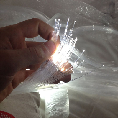 Sortie d'usine POF 10mX 6mm diamètre extérieur PVC PMMA plastique noir veste lueur câble à fibres optiques pour la lumière décorative