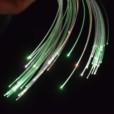 Sortie d'usine POF 10mX 6mm diamètre extérieur PVC PMMA plastique noir veste lueur câble à fibres optiques pour la lumière décorative
